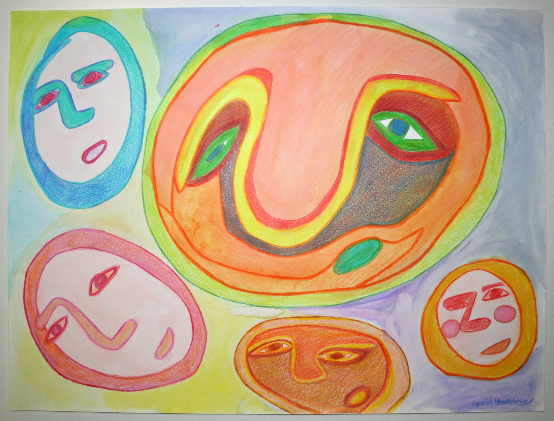 Gloria Mannazzu, "Five Faces", (2015).