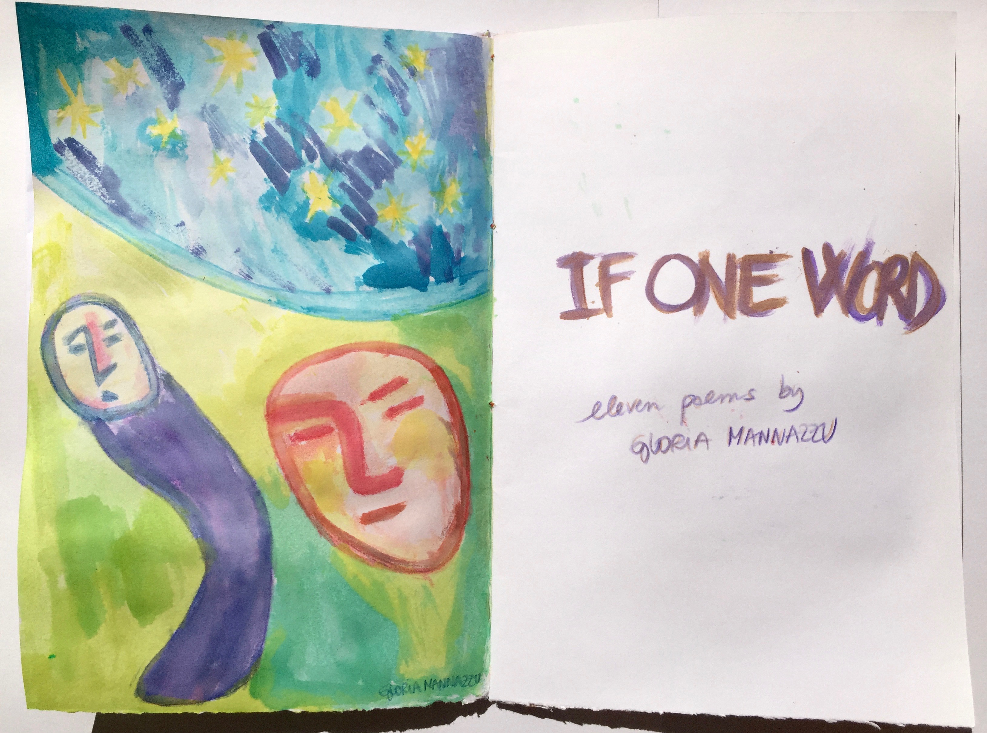 "If one word" (2017) - Chapbook - Gloria Mannazzu - 3/15