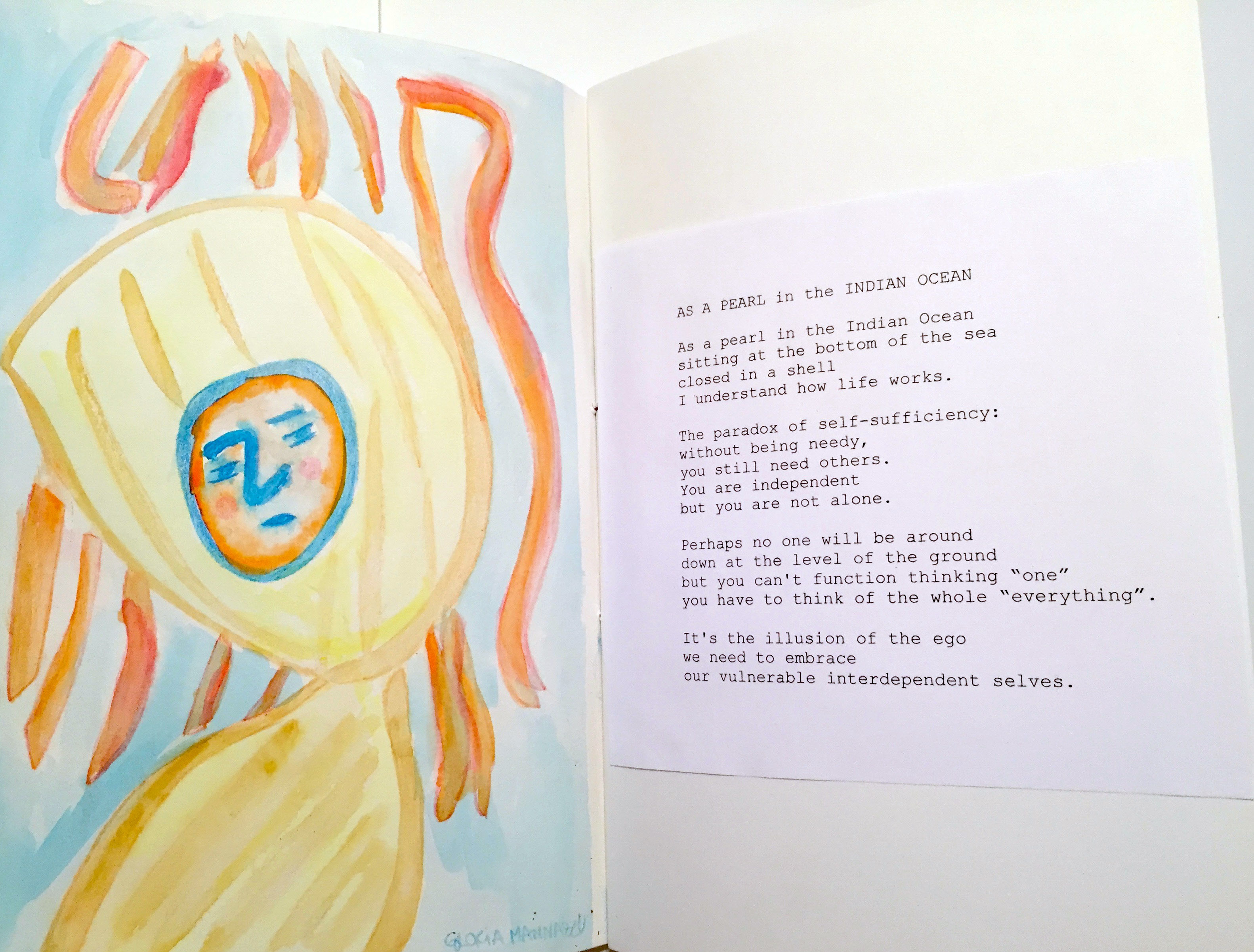 “As a pearl in the Indian Ocean” (2018) – Chapbook – Gloria Mannazzu – 3/16