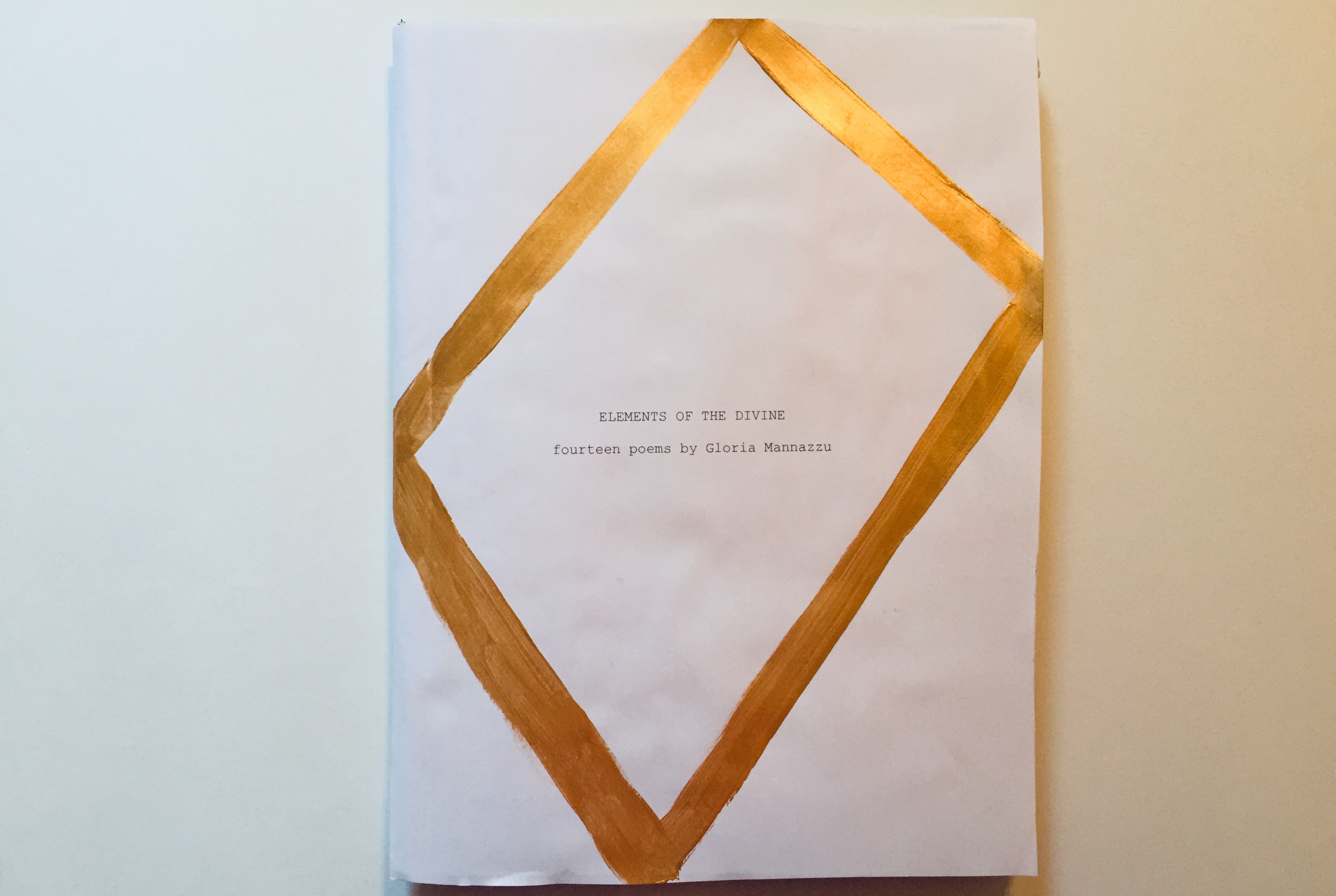 "Elements of the Divine" (2019) - Chapbook - Gloria Mannazzu - cover